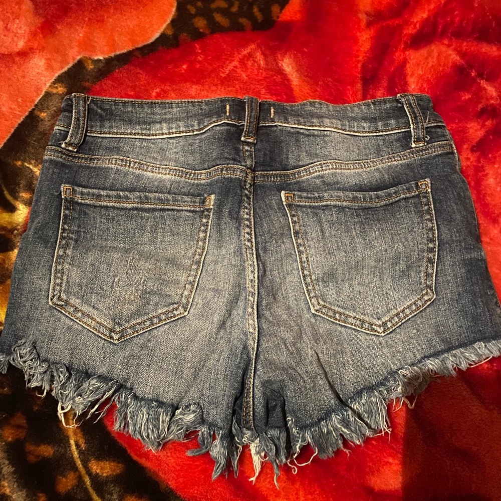 Blue distressed Jean shorts